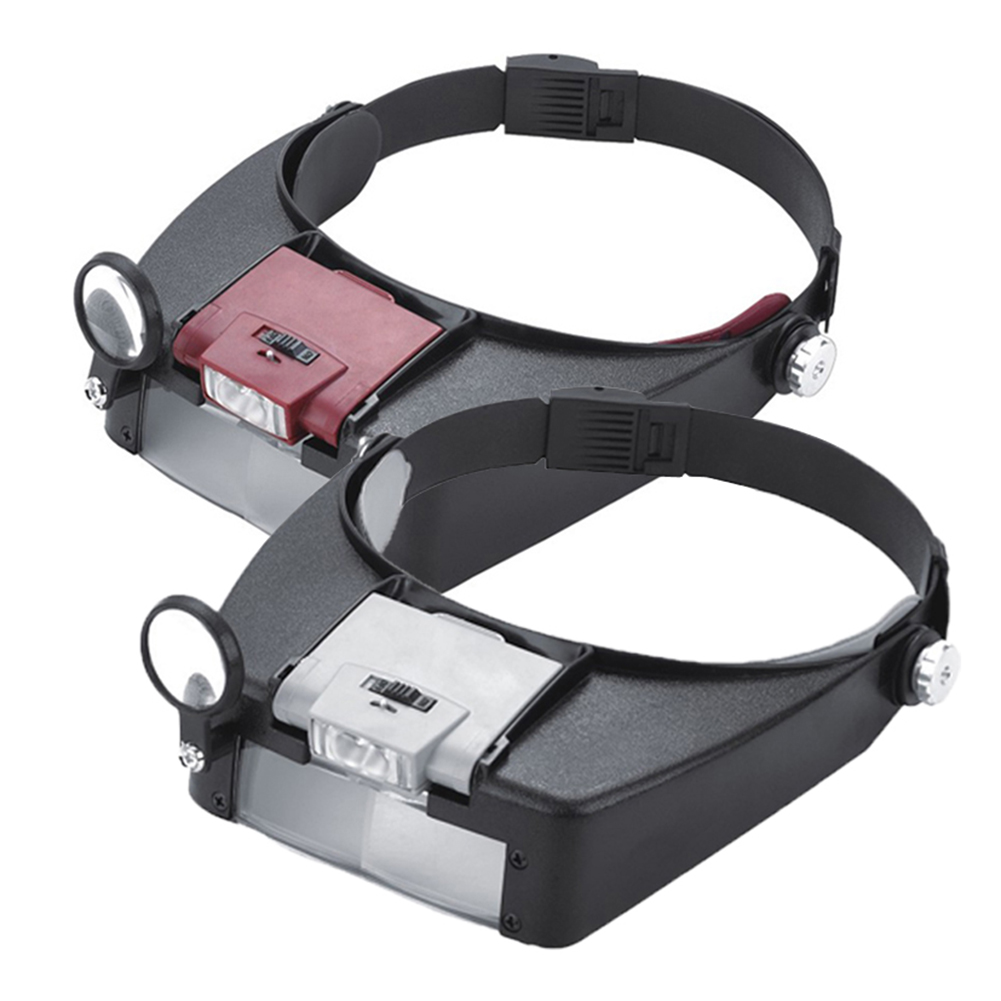 Electronics Repair Glasses - 10X Ikat Kepala LED Kacamata Pembesar
