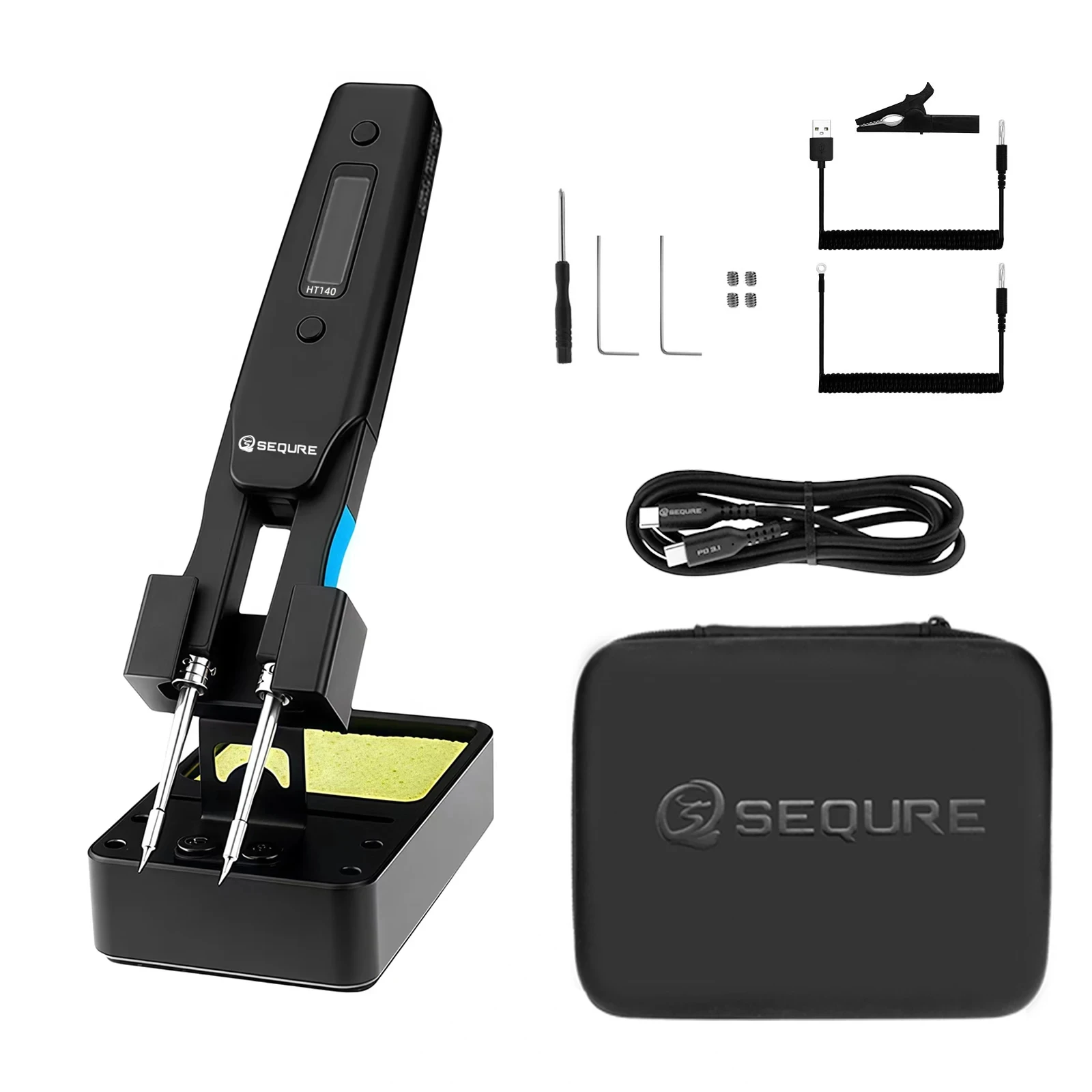 SEQURE HT140 2 IN 1 Soldering  - Smd Tweezer Set ulasan dan harga