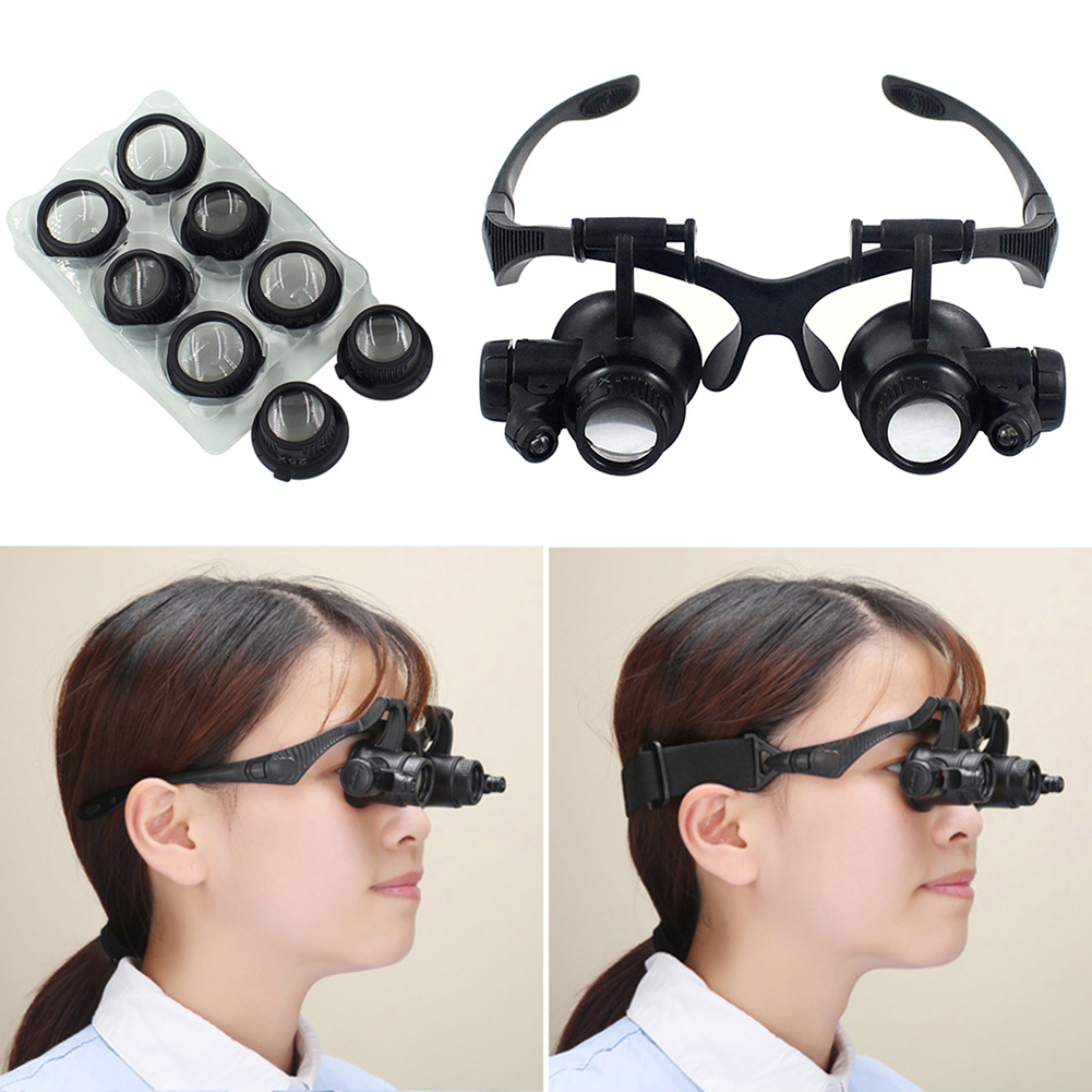 Kacamata Pembesar LED 10X/15X/ - Electronics Repair Glasses ulasan dan harga