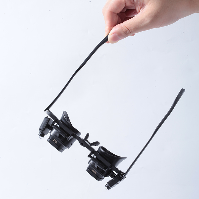 Kaca Pembesar 24x dengan Lampu - Electronics Repair Glasses ulasan dan harga