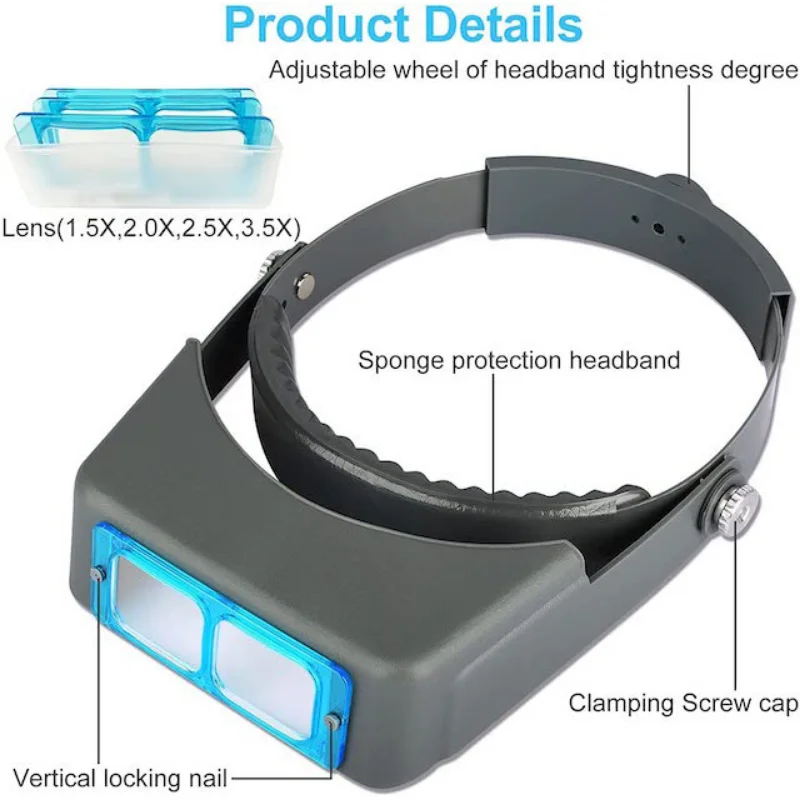 Tungfull Headband kaca pembesa - Electronics Repair Glasses ulasan dan harga