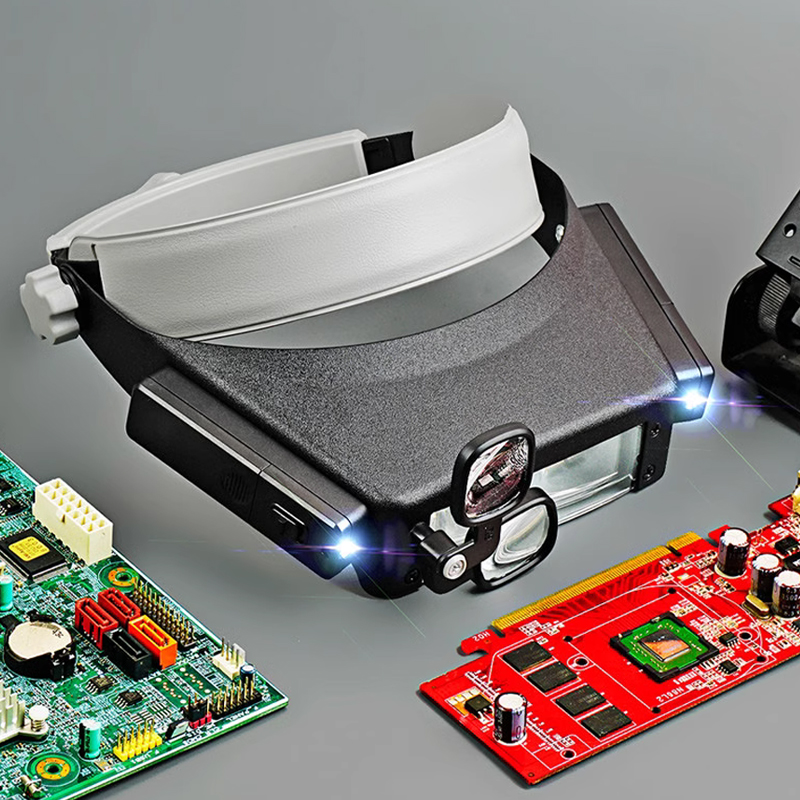 Kaca pembesar bando LED, lampu - Electronics Repair Glasses ulasan dan harga