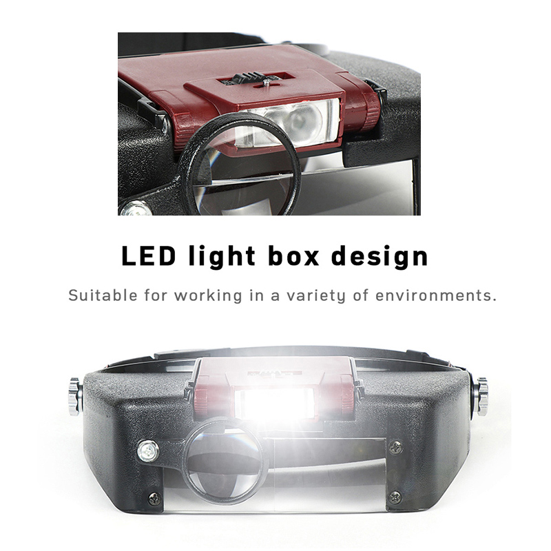 Mikroskop Lup dengan Lampu LED - Electronics Repair Glasses ulasan dan harga