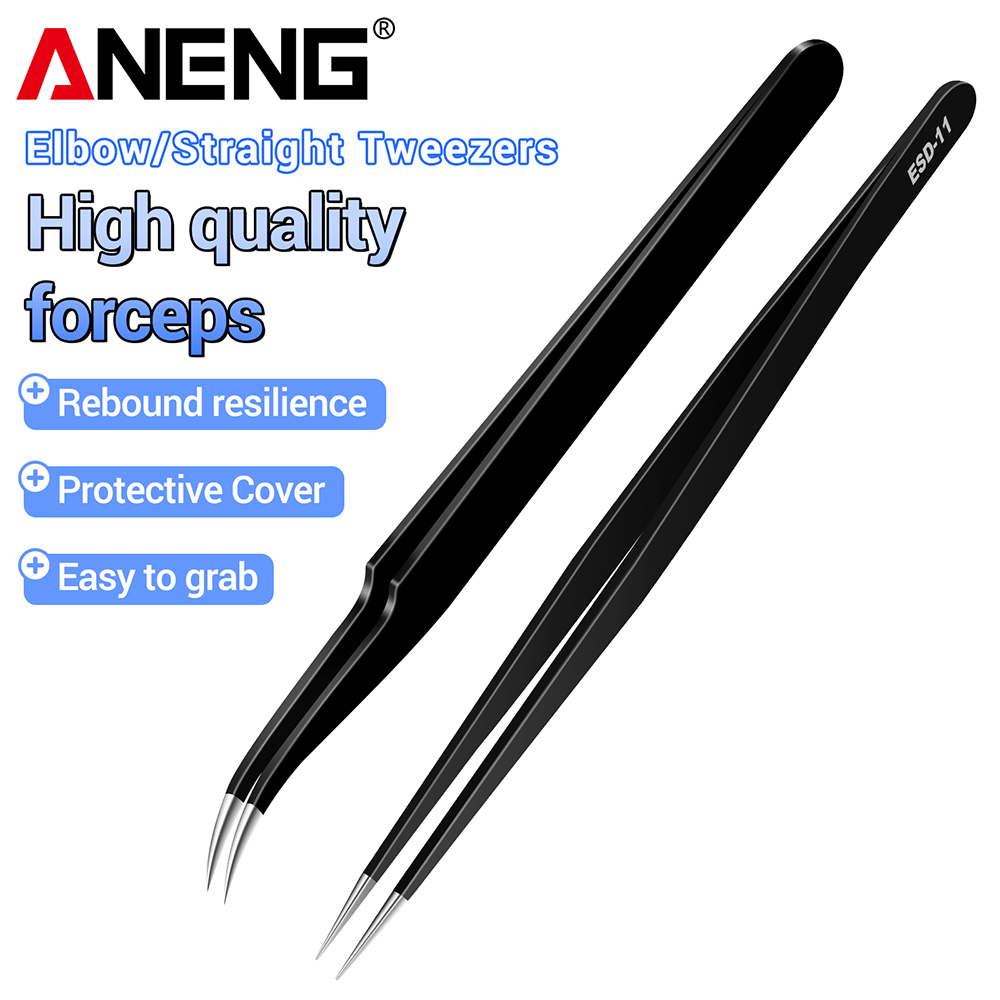 ANENG Pinset Baja Tahan Karat  - Smd Tweezer Set ulasan dan harga